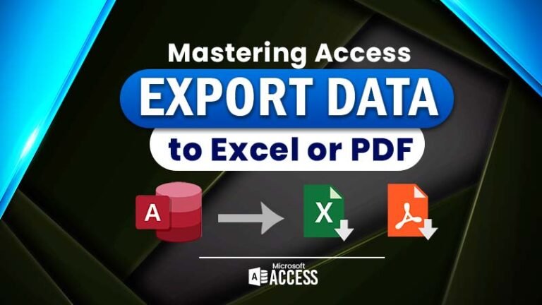 Access Export into Excel PDF Featured