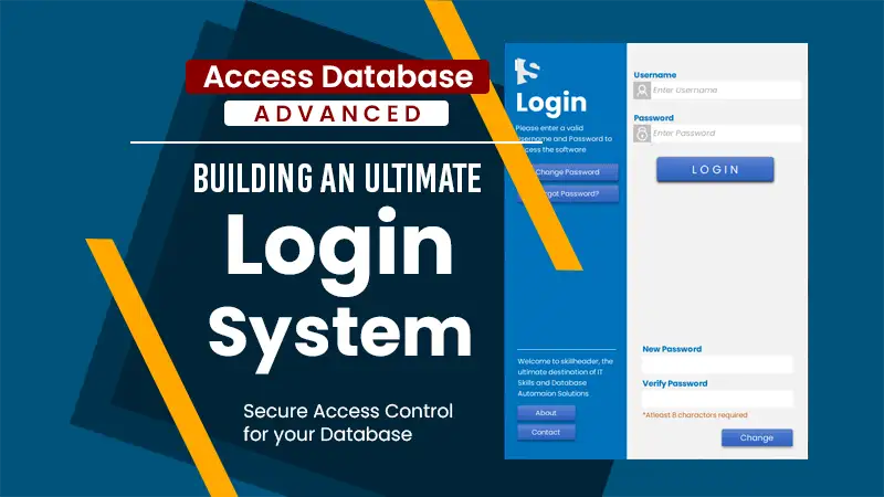 Building an Ultimate Login System in MS Access