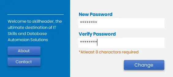 Password mask in change password