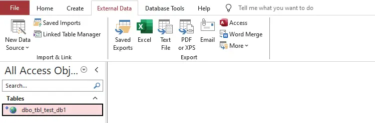 SQL Server Table connected with MS Access Database