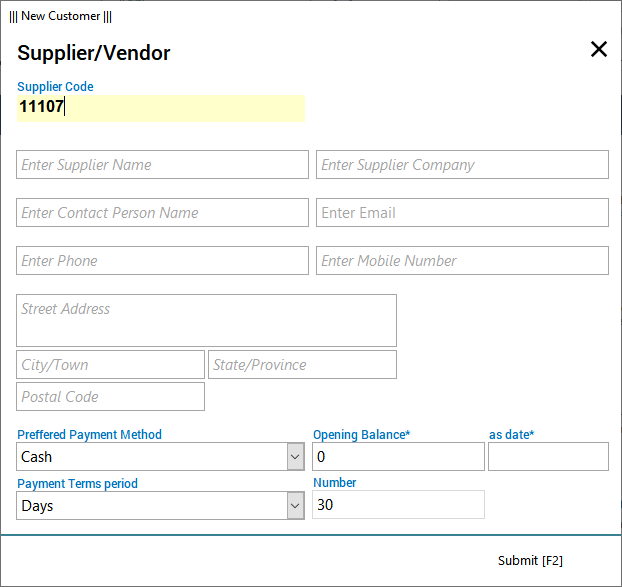 MS Access Form with Placeholder