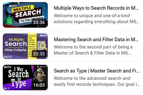 Search and Filter YouTube Playlist